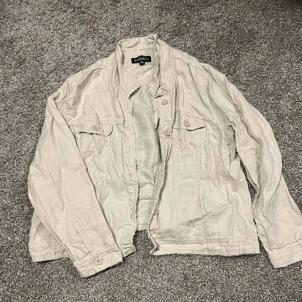 Tan button up jacket